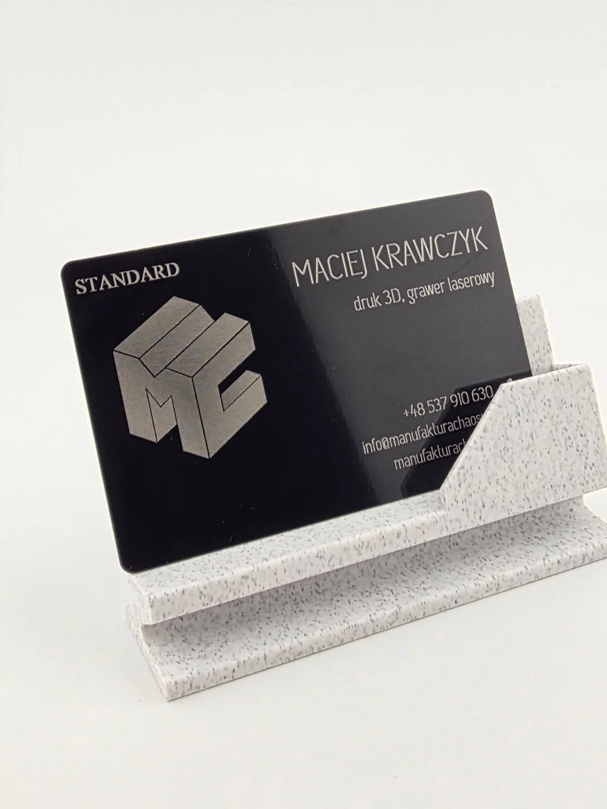 Wizytówki metalowe grawerowane – Elite | Manufaktura Chaosu